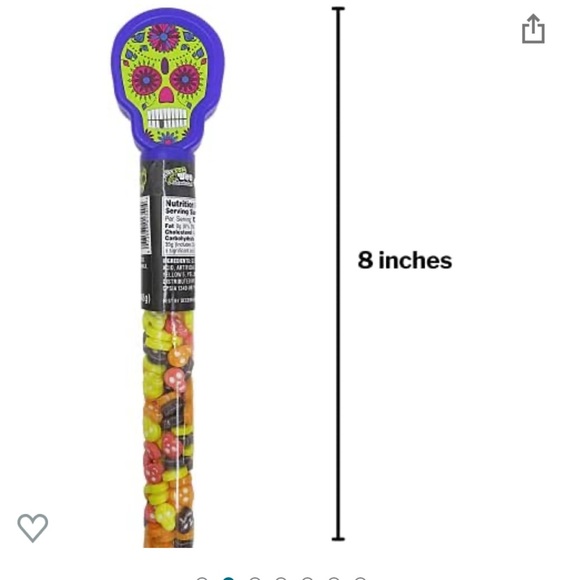 Sugar Skull Plastic Candy Tubes with Hard Candies Inside,Party Favors,NWT - Picture 2 of 10